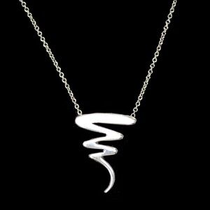 TIFFANY & Co. Paloma Picasso Zig Zag Sterling Silver Necklace FULL INCLUSION